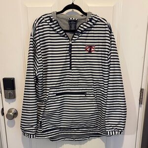 Charles River Apparel Black and White Striped Ski Jacket